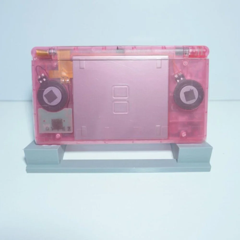 Nintendo DS Lite Transparent Clear Pink Handheld System with Charger & Stylus